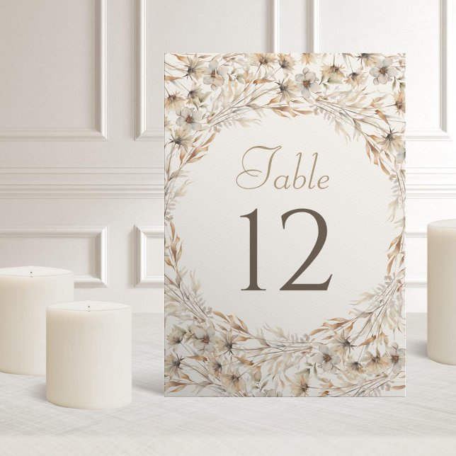 Numeração De Mesa Autumn Fall Deixa Casamento Elegante (Criador carregado)