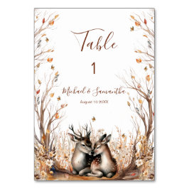 Numeração De Mesa Autumn Rustic Deer Wedding Collection