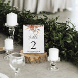 Numeração De Mesa Autumn Rustic Floral Personalizado<br><div class="desc">Este belo cartão de número de mesa floral apresenta flores de outono e o seu texto personalizado em ambos os lados do cartão. Use a modelo para preencher suas informações. O recurso "Personalizar mais" pode ser usado para alterar a fonte (tamanho, estilo, cor), adicionar mais linhas de texto ou alterar...</div>