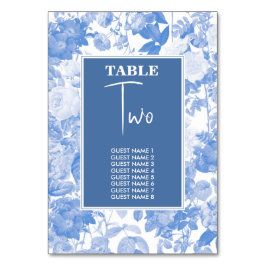 Numeração De Mesa Azul Aquarela Florais Botânicos Mesa Nu