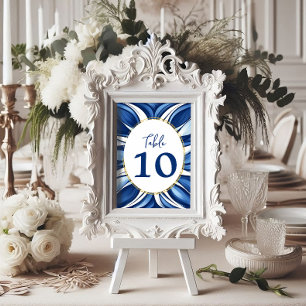 Numeração De Mesa Azul Bem-Estar Floral Orgânico