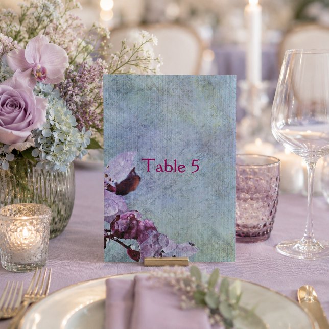 Numeração De Mesa Azul Deluxe e Roxo Floral Clássico (Criador carregado)