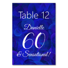 Numeração De Mesa Azul Real 60 e Festa de Aniversário Sensacional