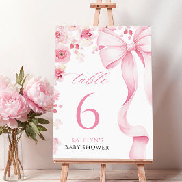 Numeração De Mesa Baby in Bloom Coquette Table Numbers