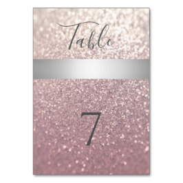 Numeração De Mesa Banda prateada moderna elegante