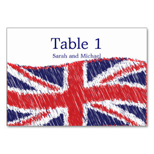 Numeração De Mesa Bandeira de união Scribbled