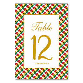 NUMERAÇÃO DE MESA BANQUETE DE CASAMENTO COMEMORATIVO DA GHANA