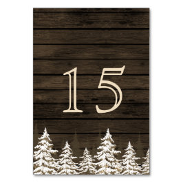 Numeração De Mesa Barnwood Rustic Pine Números da mesa de casamento