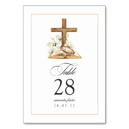 Numeração De Mesa Batismo Floral de Aquarela/ Christening/ Dedicação