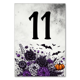 Numeração De Mesa Bats e Flores Mesa Número 11