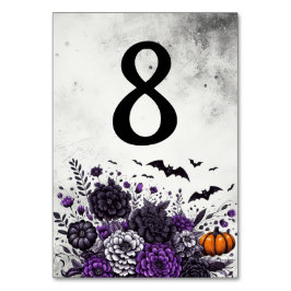 Numeração De Mesa Bats e Flores Tabela Número 8