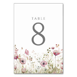 Numeração De Mesa Bebê Rosa Em Chá de fraldas De Flor Floral