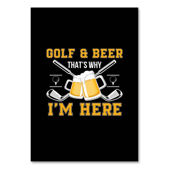 Numeração De Mesa Beer Drinker Golf And Beer Birthday (Frente)