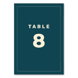 Numeração De Mesa Beige and Teal Wes Anderson Inspirou Número de Tab