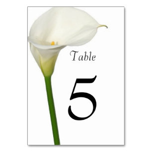 Numeração De Mesa Bela Noiva de Lírio Cala Branco Casamento