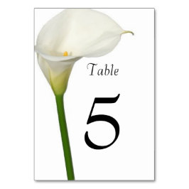 Numeração De Mesa Bela Noiva de Lírio Cala Branco Casamento