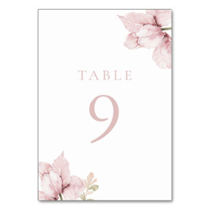 Numeração De Mesa Belo Casamento Floral Blush Blush