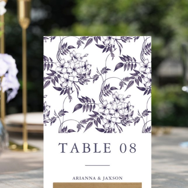 Numeração De Mesa Belo Casamento Floral Purple (Criador carregado)