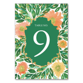 Numeração De Mesa Belo Número da Tabela de Pintura por Aquarela