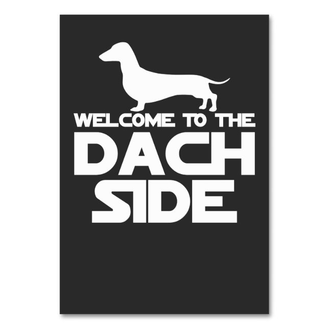 Numeração De Mesa Bem-Vindo Ao Lado Do Dachshund (Frente)