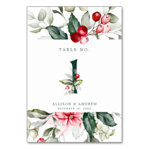 Numeração De Mesa Berry de inverno nº 1