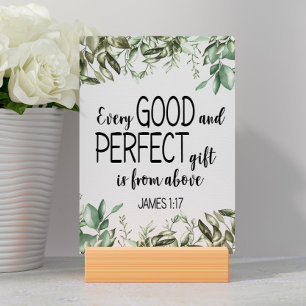 Numeração De Mesa Bíblia Verse James Card