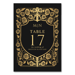 Numeração De Mesa Black Shield Medieval Fantasy Casamento Monograma