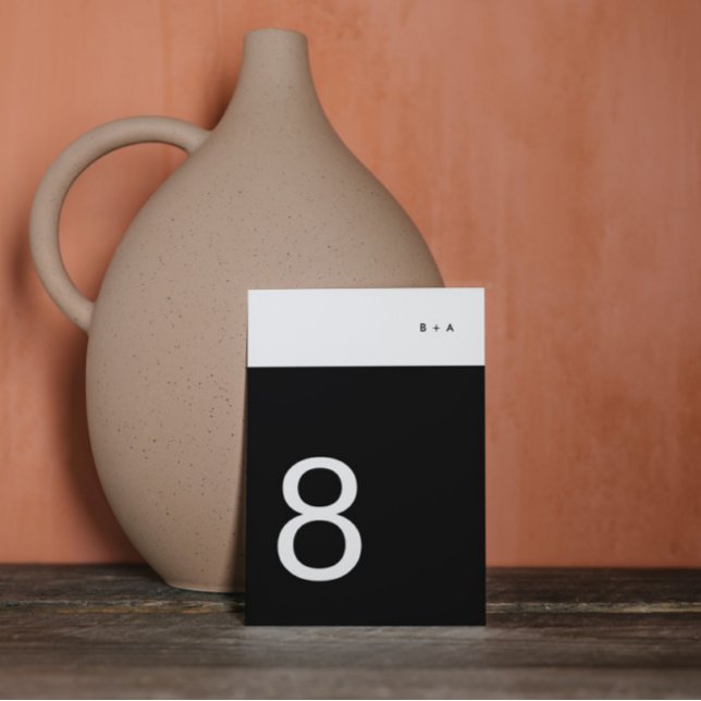 Numeração De Mesa Black Stripe Simple Plin Moderno Premium Elegante  (Criador carregado)