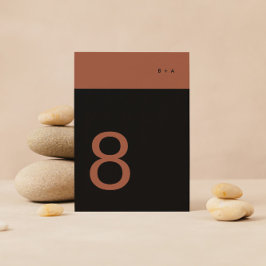 Numeração De Mesa Black Terracotta Strike Plain Premium Elegante