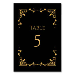 Numeração De Mesa Black Tie Royal Regency Wedding Table Number