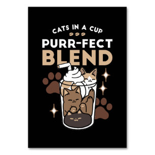 Numeração De Mesa Blend Puro: Design de café para Cat & Café