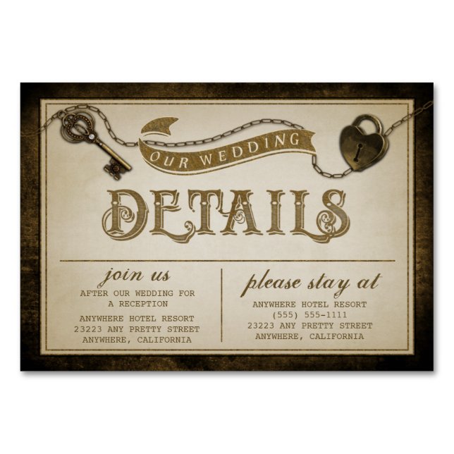 Numeração De Mesa Bloqueio de Coração + Recepção de Chave de Esquele (Frente)