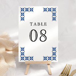 Numeração De Mesa Blue and Black Ukrainian Embroidery Wedding