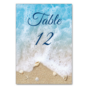 Numeração De Mesa Blue Beach Waves Sandy Toes Salty Kisses