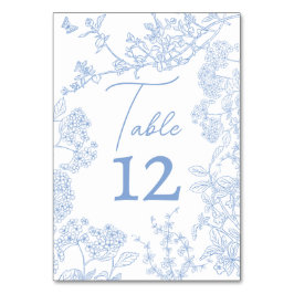 Numeração De Mesa Blue Chinoiserie Toile de Jouy Data de Salvamento