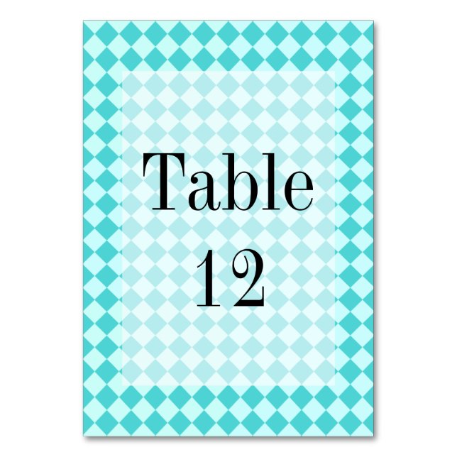 Numeração De Mesa Blue Combination Diamond Patterno de Shirley Taylo (Frente)