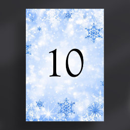 Numeração De Mesa Blue de Natal da Maravilha de inverno
