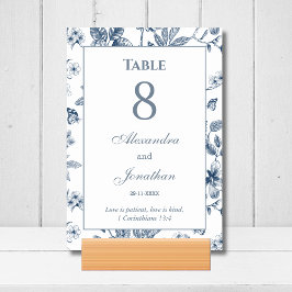 Numeração De Mesa Blue Floral Chinoiserie Christian Wedding   