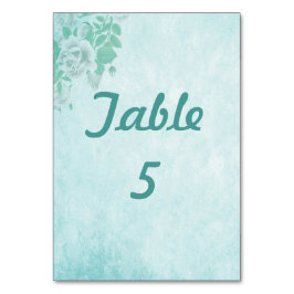 Numeração De Mesa Blue Floral de Casamento