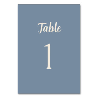 Numeração De Mesa Blue Periwinkle Minimalist Wedding Table Number