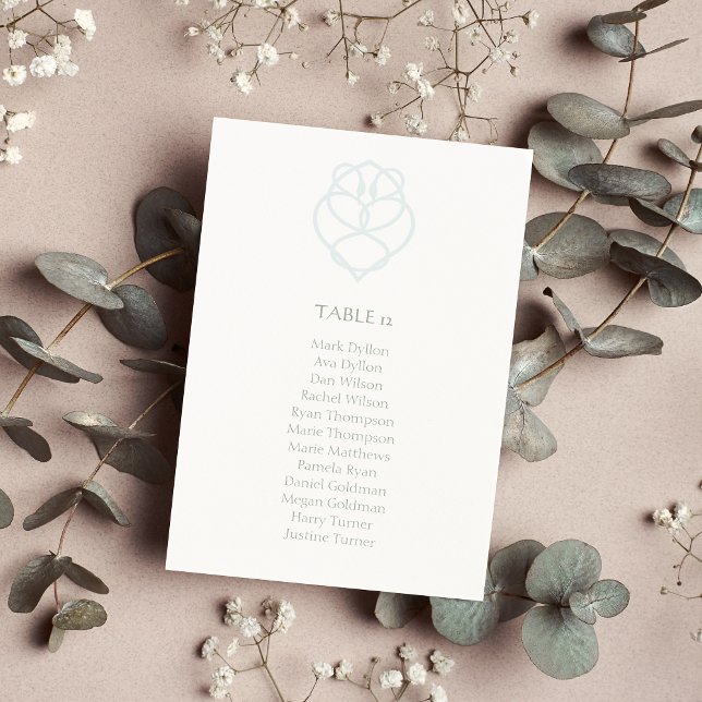 Numeração De Mesa Blue & Sage Celtic Irish Swan Love (Criador carregado)