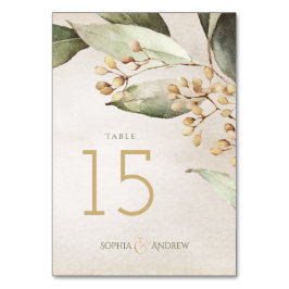 Numeração De Mesa Boas-vindas de vegetação botânica elegante