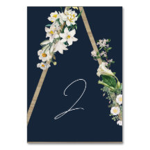 Bohemian Wood Pyramid White Florals Blue Wedal