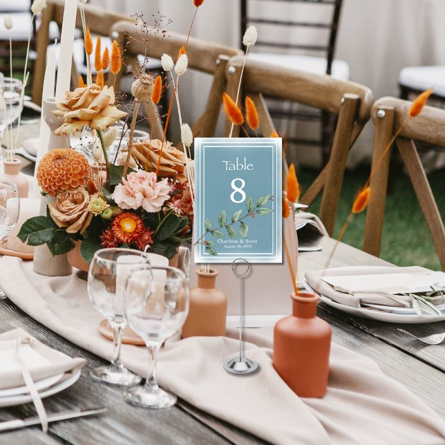 Numeração De Mesa Boho Chic Green Boticals Smokey Blue Wash (Criador carregado)