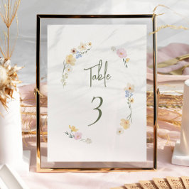 Numeração De Mesa Boho Chic Pastel Flói Casamento