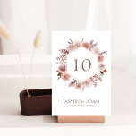 Numeração De Mesa Boho Dusty Flores Secas, Rosa, Casamento Frita<br><div class="desc">Apresentamos as nossas Flores Secas, Pampas Grass, Floral Wreath Wedding Table Number, uma ode encantadora a romance boêmico e elegância rústica. Adorado com delicadas flores secas e relva-pampas brancas, este número de mesa capta a essência do outono em suas matizes poeirentas cor-de-rosa e o motif floral, perfeito para casais que...</div>