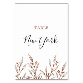 Numeração De Mesa Boho Earthy Botânica Elegante Ivory