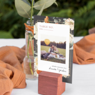 Numeração De Mesa Boho Floral Verde Escuro Botânico   Casamento 
