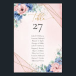 Numeração De Mesa Boho flores azuis-claro-azul-esbranquiçadas, ouro<br><div class="desc">As flores azul-claro de Boho, pareadas com elegante eucalipto e um quadro luxuoso de ouro, criam uma sofisticada e encantadora ambição quando usadas em números de mesas de casamento. A sutil mistura de matizes macios e elementos botânicos adiciona um toque de charme caprichoso a qualquer decor de casamento, estabelecendo um...</div>