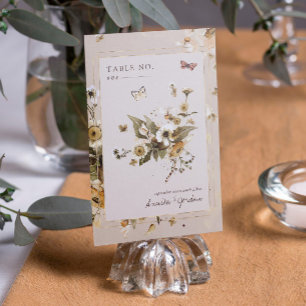 Numeração De Mesa Boho Flores Silvestres de Outono   Casamento